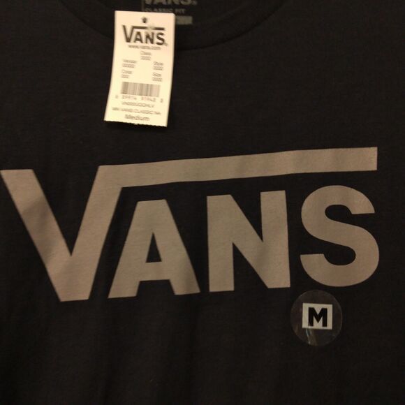 Vans tshirt mens M Medium navy blue graphic logo classic fit skateboarding surf - Picture 3 of 8